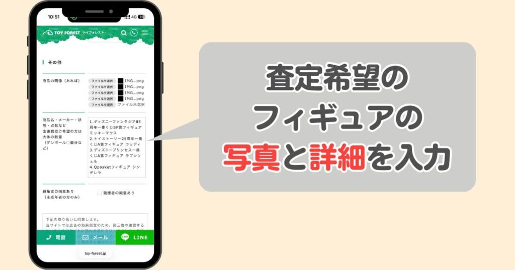 即日入金は本当！トイフォレストでディズニーグッズを買取してもらった体験談｜査定希望のフィギュアの詳細と写真を添付します